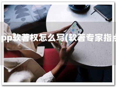 app软著权怎么写(软著专家指点)