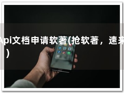 Api文档申请软著(抢软著，速来！)
