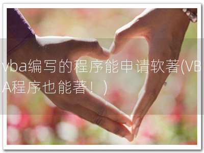 vba编写的程序能申请软著(VBA程序也能著！)