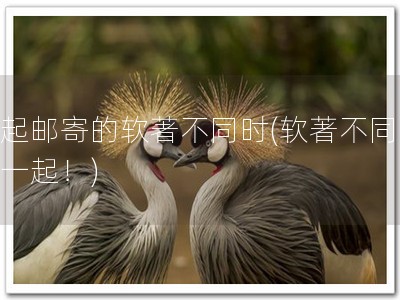 一起邮寄的软著不同时(软著不同，寄一起！)