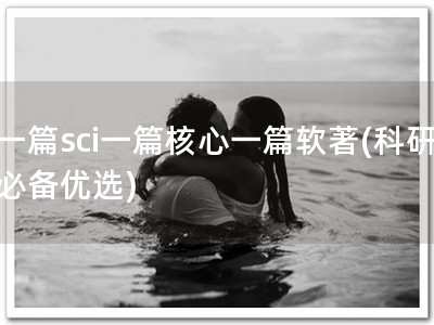 一篇sci一篇核心一篇软著(科研必备优选)