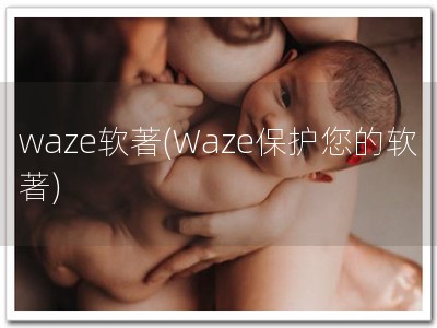 waze软著(Waze保护您的软著)
