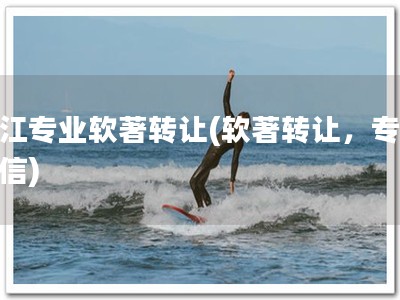 三江专业软著转让(软著转让，专业可信)