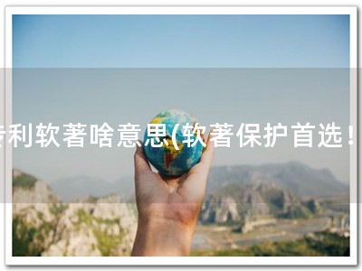 专利软著啥意思(软著保护首选！)
