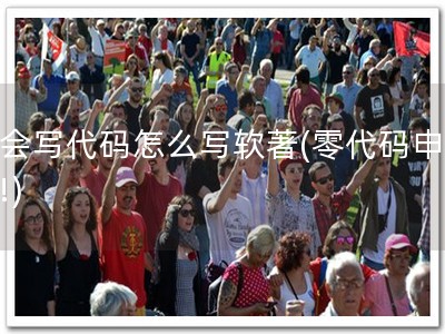 不会写代码怎么写软著(零代码申软著!)