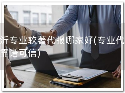 临沂专业软著代报哪家好(专业代报，靠谱可信)