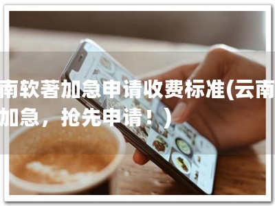 云南软著加急申请收费标准(云南软著加急，抢先申请！)