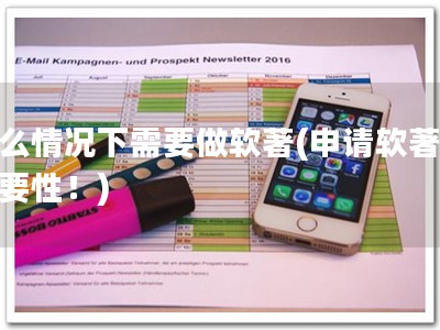 什么情况下需要做软著(申请软著，必要性！)