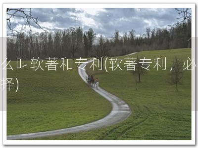 什么叫软著和专利(软著专利，必要选择)