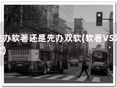 先办软著还是先办双软(软著VS双软)