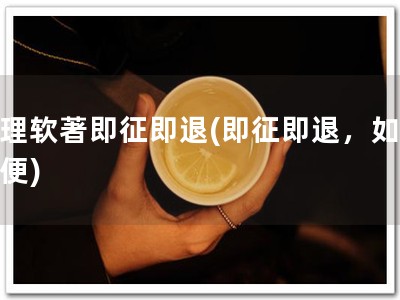 办理软著即征即退(即征即退，如此方便)