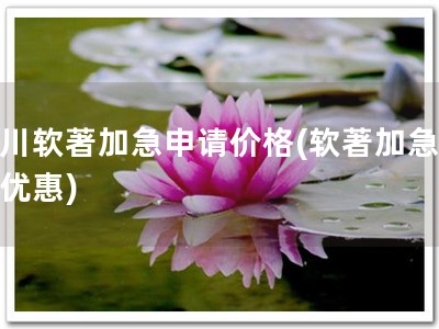 四川软著加急申请价格(软著加急申请优惠)