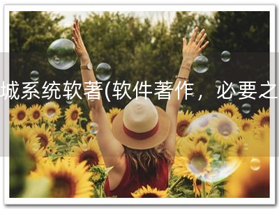 商城系统软著(软件著作，必要之选)