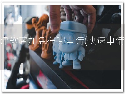 天津软著加急在哪申请(快速申请！)