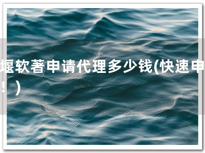 姜堰软著申请代理多少钱(快速申软著！)
