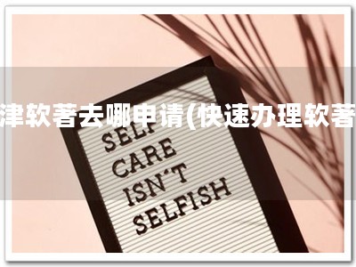 天津软著去哪申请(快速办理软著！)