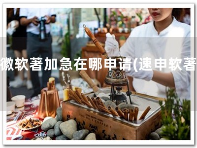 安徽软著加急在哪申请(速申软著！)