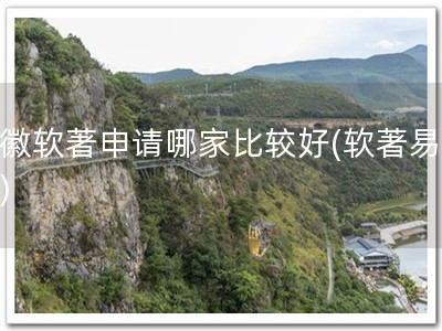 安徽软著申请哪家比较好(软著易申请)