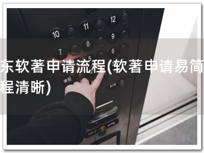 山东软著申请流程(软著申请易简，流程清晰)
