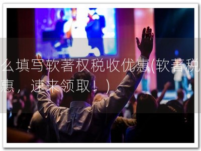 怎么填写软著权税收优惠(软著税收优惠，速来领取！)