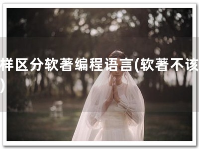怎样区分软著编程语言(软著不该忽视)