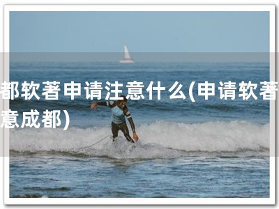 成都软著申请注意什么(申请软著，留意成都)