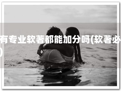 所有专业软著都能加分吗(软著必加分)