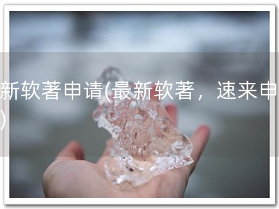 最新软著申请(最新软著，速来申请！)