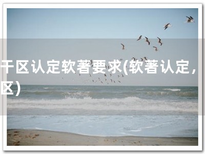 江干区认定软著要求(软著认定，江干区)