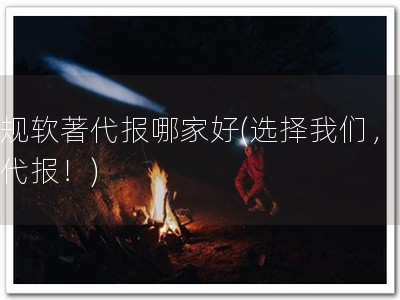 正规软著代报哪家好(选择我们，安心代报！)