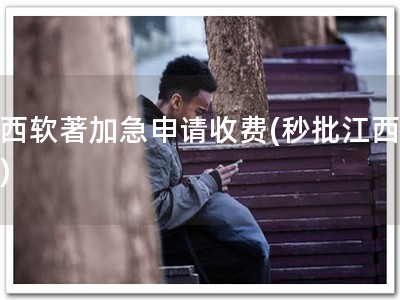江西软著加急申请收费(秒批江西软著)