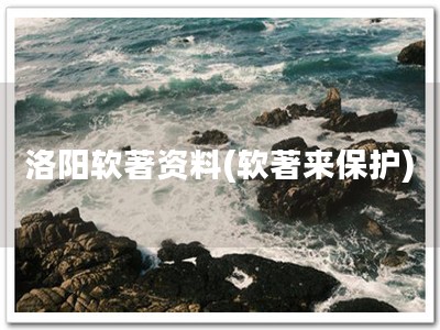 洛阳软著资料(软著来保护)