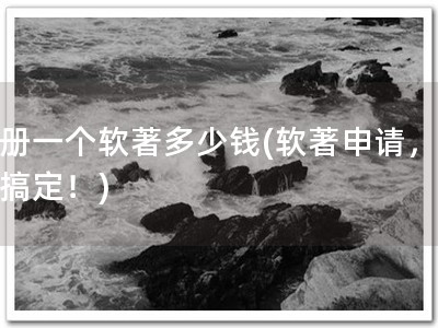 注册一个软著多少钱(软著申请，一步搞定！)