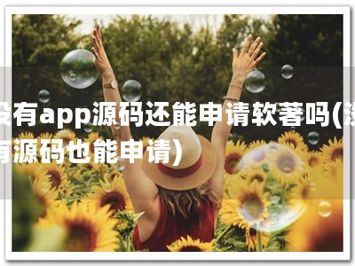 没有app源码还能申请软著吗(没有源码也能申请)