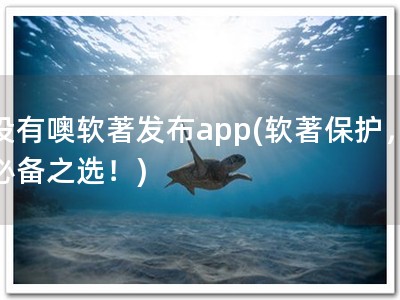 没有噢软著发布app(软著保护，必备之选！)