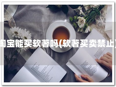 淘宝能买软著吗(软著买卖禁止)