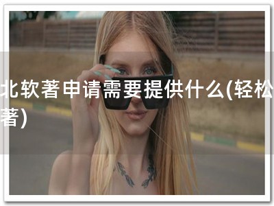 淮北软著申请需要提供什么(轻松申软著)
