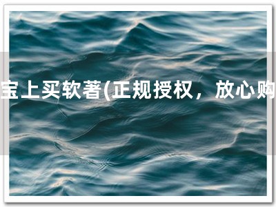 淘宝上买软著(正规授权，放心购买)