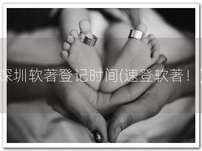 深圳软著登记时间(速登软著！)