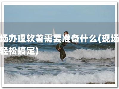 现场办理软著需要准备什么(现场办理轻松搞定)