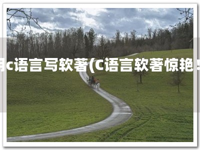 用c语言写软著(C语言软著惊艳！)