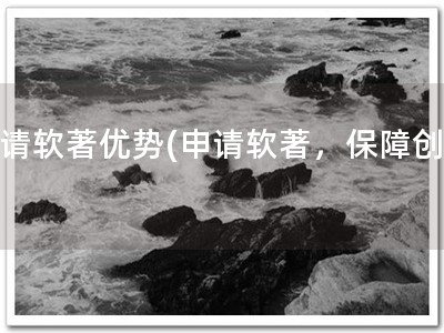 申请软著优势(申请软著，保障创意)
