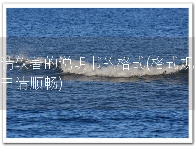 申请软著的说明书的格式(格式规范，申请顺畅)