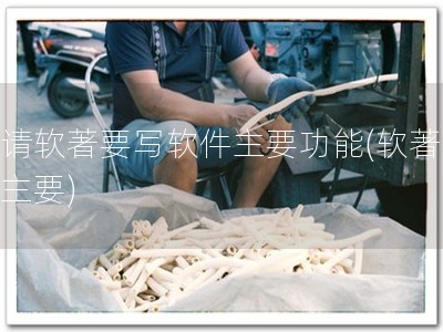 申请软著要写软件主要功能(软著，先主要)