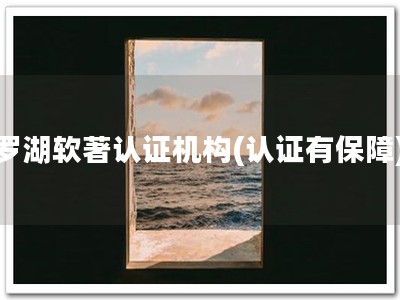 罗湖软著认证机构(认证有保障)