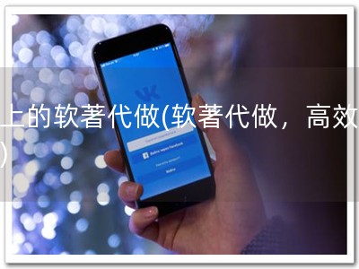 网上的软著代做(软著代做，高效方便)