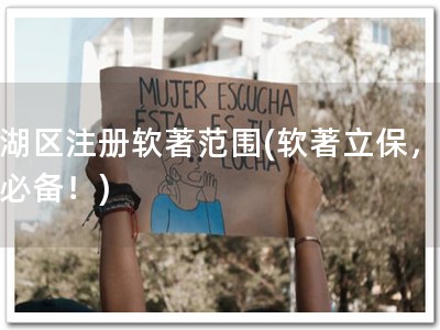 西湖区注册软著范围(软著立保，注册必备！)