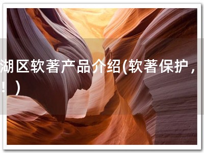 西湖区软著产品介绍(软著保护，必备！)