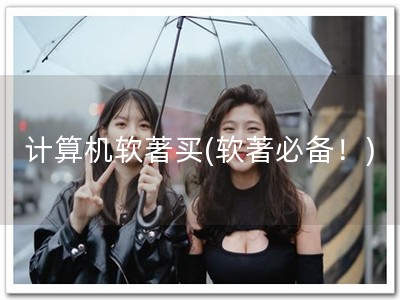 计算机软著买(软著必备！)