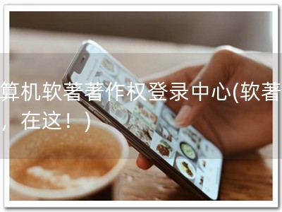 计算机软著著作权登录中心(软著申请，在这！)